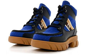 THE NORTH FACE x GUCCI Abrasion Resistant Short Outdoor Boots Men's Black Blue 1 2520162