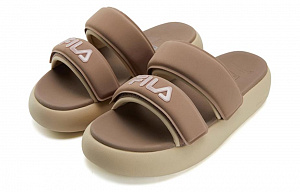 FILA DONUT Antibacterial Slide Slippers Women's Brown Yellow 1 2520568