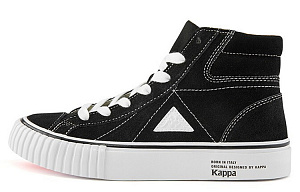 Kappa Anti-Slip Wear-Resistant High-Top Skateboard Shoes Women's Black