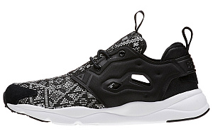 Reebok Furylite Gt Running Shoes Black/White/Grey Women's