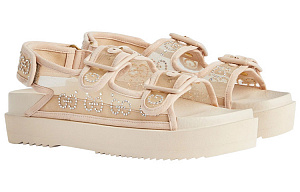 GUCCI Women's Gg Sandal 'Crystals Rose Beige' Women's 1 2521137
