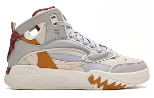 FILA Cushioning Warm High-Top Vintage Basketball Shoes Women's Beige Gray 1 2521677