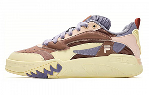 FILA Low Top Vintage Basketball Shoes Women's Light Yellow Purple