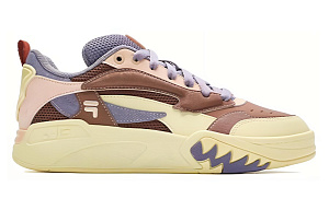 FILA Low Top Vintage Basketball Shoes Women's Light Yellow Purple 1 2521681