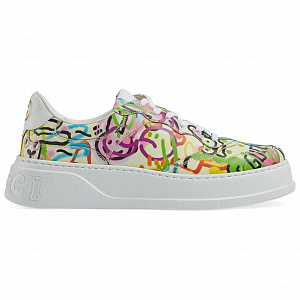 GUCCI Chunky B Stylish Skateboarding Shoes Women's White Vintage Version 1 2522559
