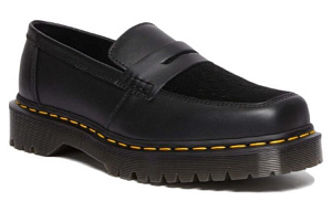 Dr. Martens Penton Bex Square Toe Hair On & Leather Loafers 'Black' Women's 1 2522790
