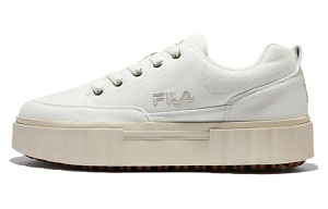 FILA Sandblast Abrasion Resistant Low top Skateboard Shoes Unisex White