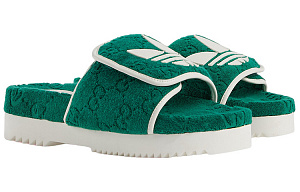 GUCCI Adidas X GUCCI Gg Platform Sandal 'Green Cotton Sponge' 1 2523658