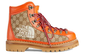 GUCCI The North Face X GUCCI Lace Up Boot 'Beige Orange Monogram' 1 2523746
