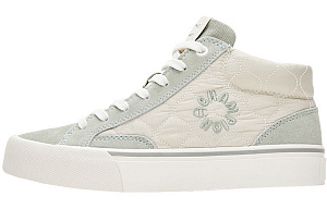 Champion Essentials Collection Skate Classic 1.0 Mid-Top Skateboard Shoes Women's Beige Green