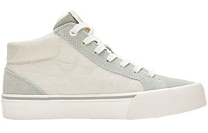 Champion Essentials Collection Skate Classic 1.0 Mid-Top Skateboard Shoes Women's Beige Green 1 2523751