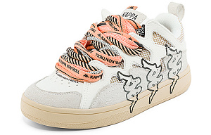 Kappa Anti-Slip Wear-Resistant Low-Top Skateboard Shoes Unisex White Brown 1 2523919