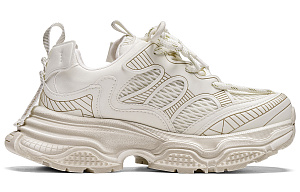 Kappa Urban Sports Anti Slip Wear Resistant Low Top Chunky Sneakers Women's Classic White 1 2524357