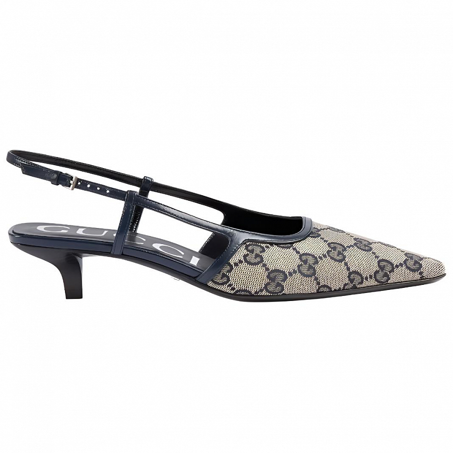 GUCCI GG Supreme Slingback Pumps