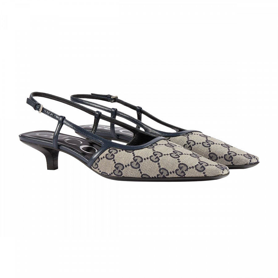 GUCCI GG Supreme Slingback Pumps