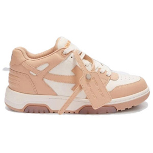 OFF WHITE Out Of Office 'OOO' Calf Leather Low Tops Light Brown Women's 1 2525087