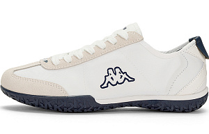 Kappa Slip Resistant, Abrasion Resistant, Lightweight Low Top Running Shoes Unisex White Blue