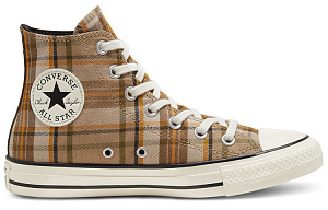 Converse Chuck Taylor All Star Khaki Plaid Sneakers Women's 1 2525789