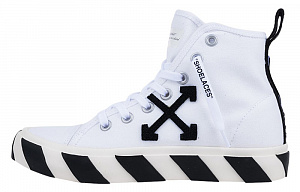 OFF WHITE Vulcanized Mid Top White Black