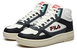 FILA Glory Mid High Top Vintage Basketball Shoes Women's Black White 1 2526053