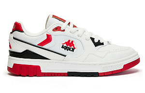 Kappa Cushioning Wear-Resistant Low-Top Skateboard Shoes Unisex White Red 1 2526817