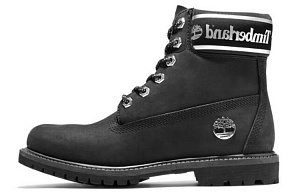 Timberland 6 Inch Premium Wide Fit Waterproof Boots 'Black Nubuck Logo' Women's