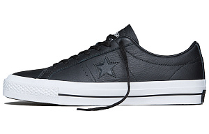 Converse Unisex One Star Leather Low Top Sneakers Black/White