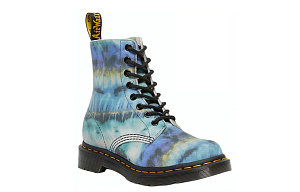 Dr. Martens 1460 Pascal Tie Dye Leather Lace Up Boots 'Blue' Women's 1 2527500