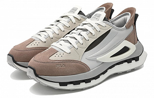 FILA KM Cushioning Low-Top Casual Running Shoes Men's Gray Brown 1 2528059
