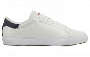 LACOSTE Powercourt Low Top Skateboard Shoes Men's White Blue 1 2528078