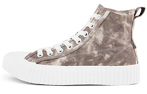 Kappa Anti Slip Wear Resistant High Top Canvas Shoes Unisex Dark Taupe Brown