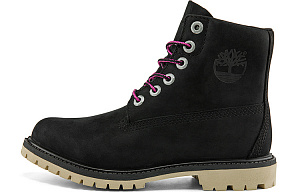 Timberland Paninara Collarless 6 Inch Wide Fit Waterproof Boots 'Black Nubuck' Women's