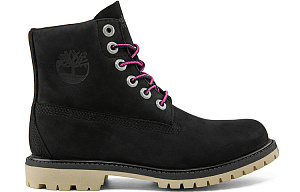 Timberland Paninara Collarless 6 Inch Wide Fit Waterproof Boots 'Black Nubuck' Women's 1 2528706