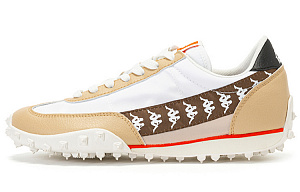 Kappa Anti-Slip Wear-Resistant Low-Top Casual Shoes Unisex White Umber