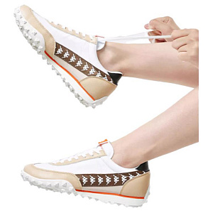 Kappa Anti-Slip Wear-Resistant Low-Top Casual Shoes Unisex White Umber 1 2528844