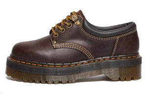 Dr. Martens 8053 Arc Crazy Horse Leather Platform Shoes 'Dark Brown'