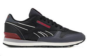 Reebok Classic Leather CLIP Cushioning Wear-Resistant Low-Top Running Shoes Unisex Black Red 1 2529432
