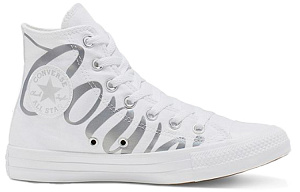 Converse Chuck Taylor All Star Iridescent Star High Top White Women's 1 2529682