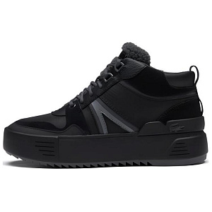 LACOSTE High-Top Skateboard Shoes Women's Black