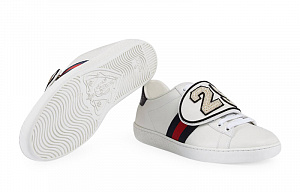 GUCCI Low-Top Stylish Skateboarding Shoes Women's White 3 2531264