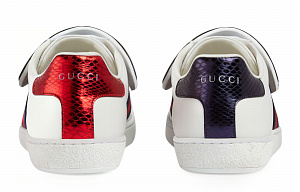 GUCCI Low-Top Stylish Skateboarding Shoes Women's White 4 2531265