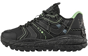 Kappa Player's Electronic Music Vintage Platform Sports Wear-Resistant Coverage Low-Top Casual Shoes Unisex Black