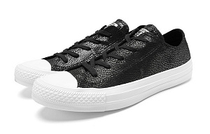 Converse All Star Ctas OX Slip-Resistant Cushioning Low-Top Skateboard Shoes Unisex Black Silver 2 2531319