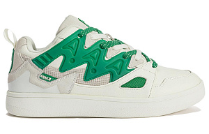 Kappa Anti-Slip Wear-Resistant Low-Top Skateboard Shoes Unisex White Pale Green 1 2531428