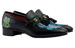 GUCCI Interlocking Loafers Men's Black Year Of The Rabbit Limited 1 2531591