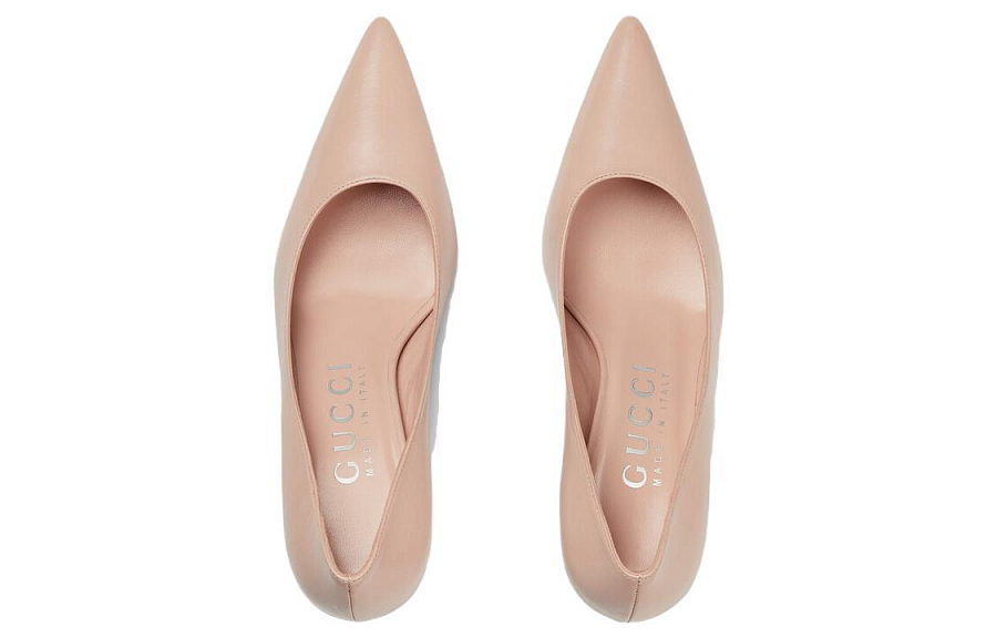 GUCCI Gg Mid heel 75mm Pump Light Pink Women's купить в интернет-магазине Yoocart с быстрой доставкой по России.