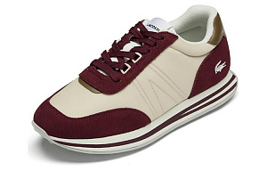 LACOSTE Low Top Casual Shoes Men's Beige Red 1 2533919
