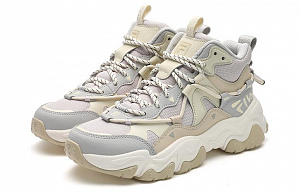 FILA FLUID 5 Cat Paw 5.0 Cushioning Wear-Resistant Mid-Top Casual Shoes Women's Beige 1 2534344