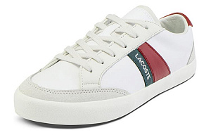 LACOSTE Low-Top Skateboard Shoes Women's Gray White 1 2534420