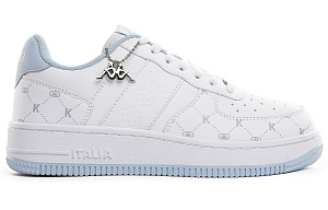 Kappa Flowers Back to Back Cushioning, Wear Resistant Low Top Skateboard Shoes Women's White Blue 1 2535223